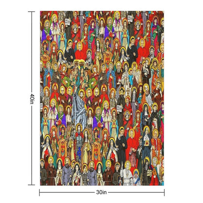 Saints, All Saints, Catholic Saints Versatility Throw Blanket