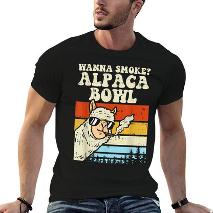 Wanna Smoke Alpaca Bowl Weed Funny Cannabis 420 Stoner Gift  Classic T-Shirt