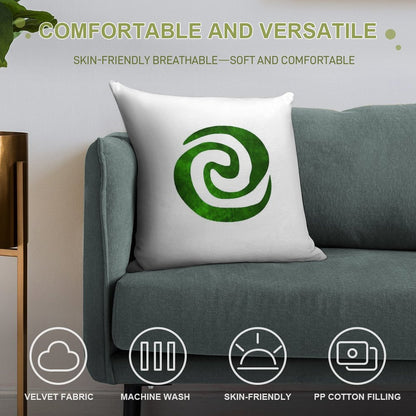 Green Te Fiti Soft Bedroom Essential Throw Pillow