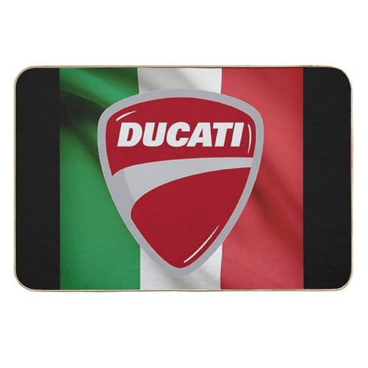 Italian Flag Ducati Badge  Non-Slip Bath Mat