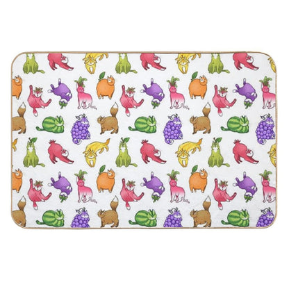 Fruit Cats  Slip-Resistant Bath Mat