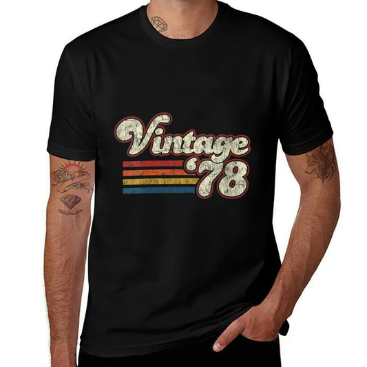 Womens Retro Vintage 1978 44 Birthday  Stretchy T-Shirt