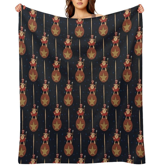 Jumping Circus Mouse And Ghost Eye Anti-pilling Throw Blanket