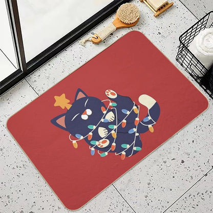 Christmas Kitty  Pet-Safe Bath Mat