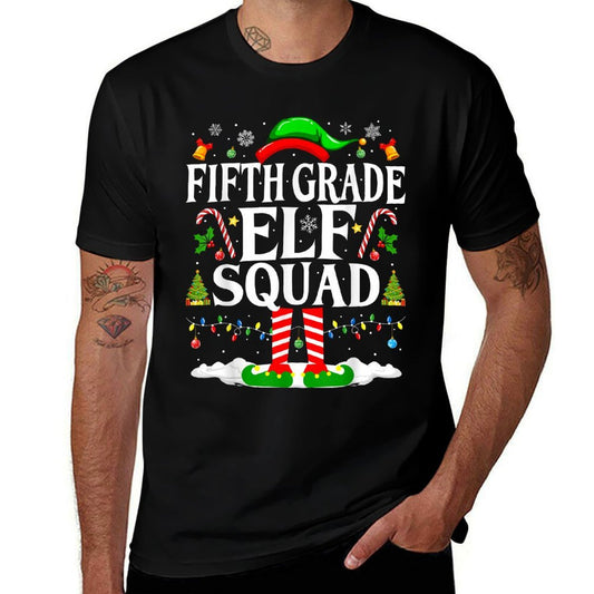 5th Grade Elf Squad Xmas Funny Christmas Fifth Grade Elf  Lightweight T-Shirt