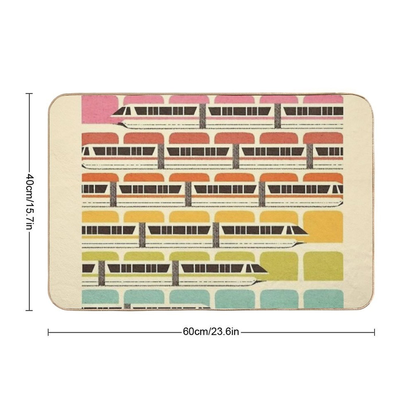 Retro WDW Monorail  Odorless Bath Mat
