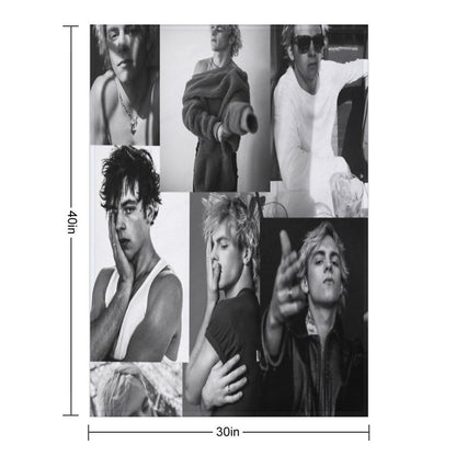 Ross Lynch Collage Eco-conscious Throw Blanket