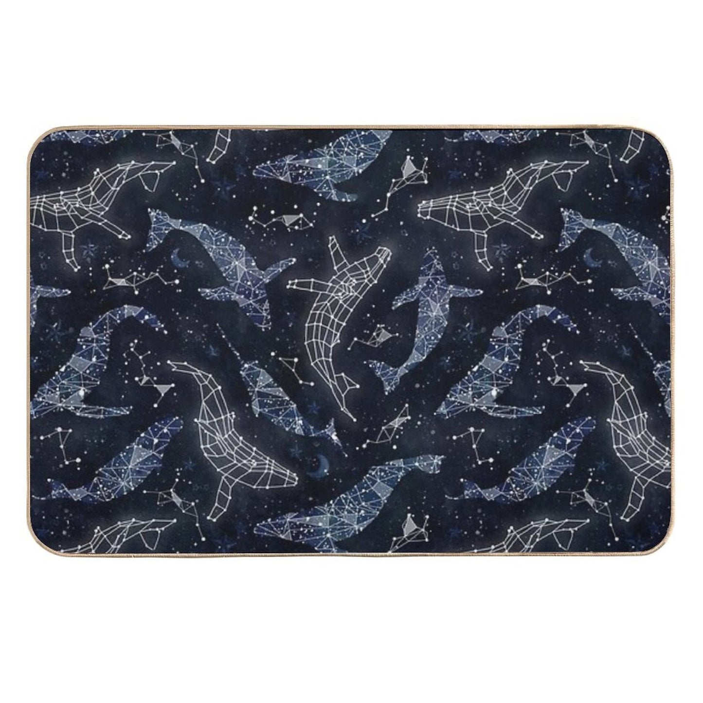 Whale Constellations  Fade-Resistant Bath Mat