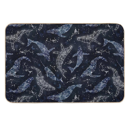Whale Constellations  Fade-Resistant Bath Mat
