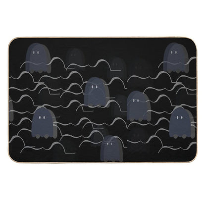 Scary Ghosts.  Stain-Proof Bath Mat