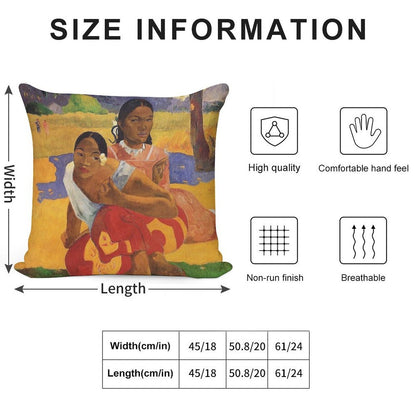 'Nafea Faa Ipoipo' - Paul Gauguin Soft Warmth Comfort Throw Pillow