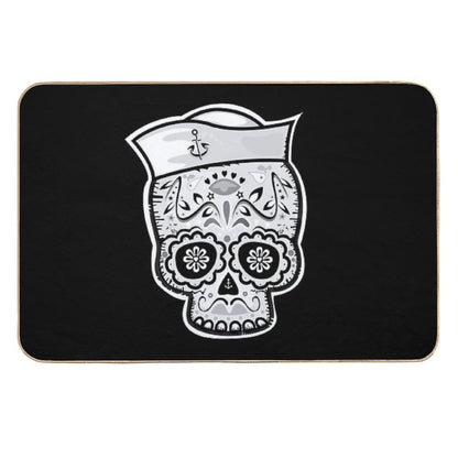 Marinero Muerto Sugar Skull  Stain-Proof Bath Mat