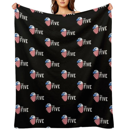Fox News The Five Eagle Logo Sustainable Throw Blanket