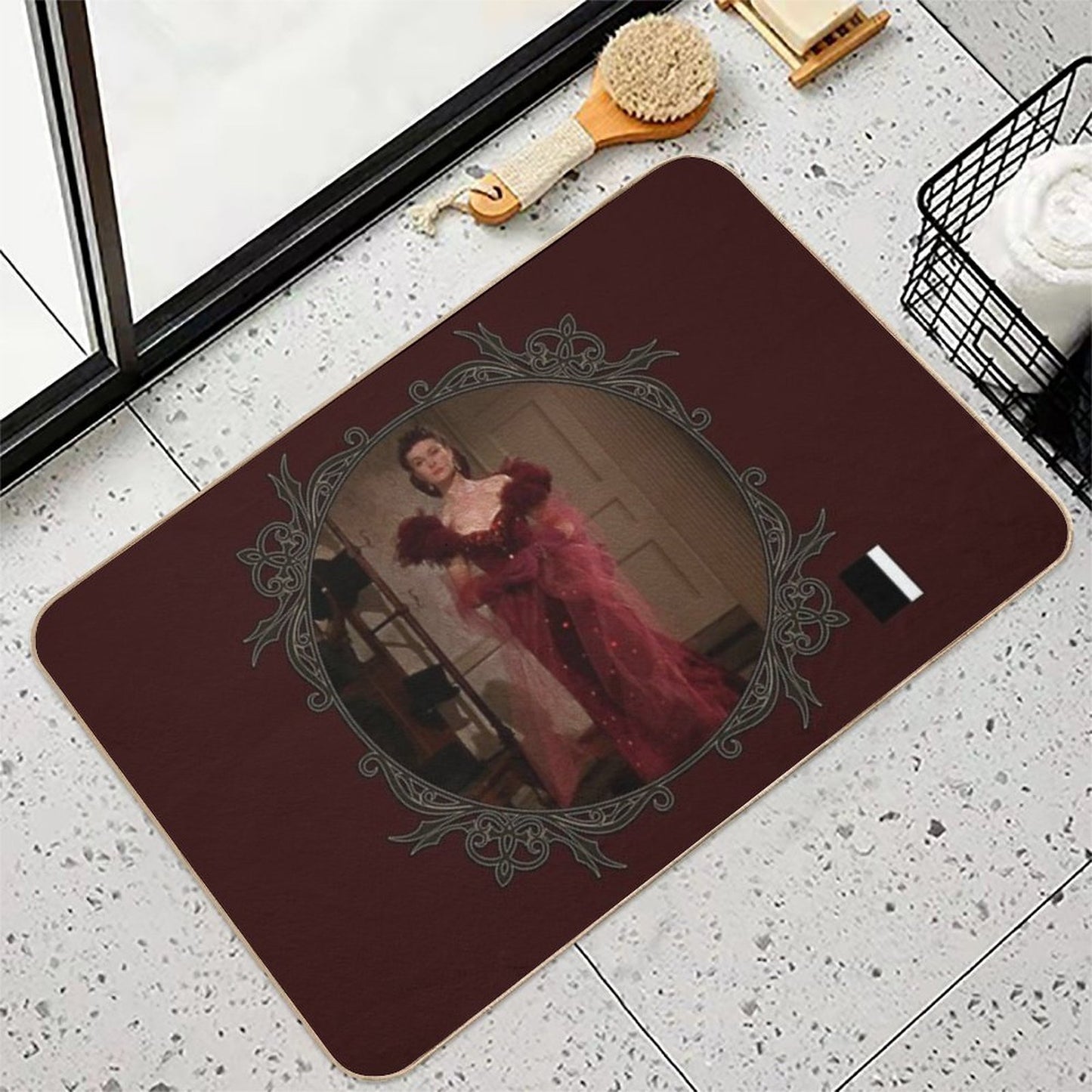 Scarlett Red Dress Durable Bath Mat