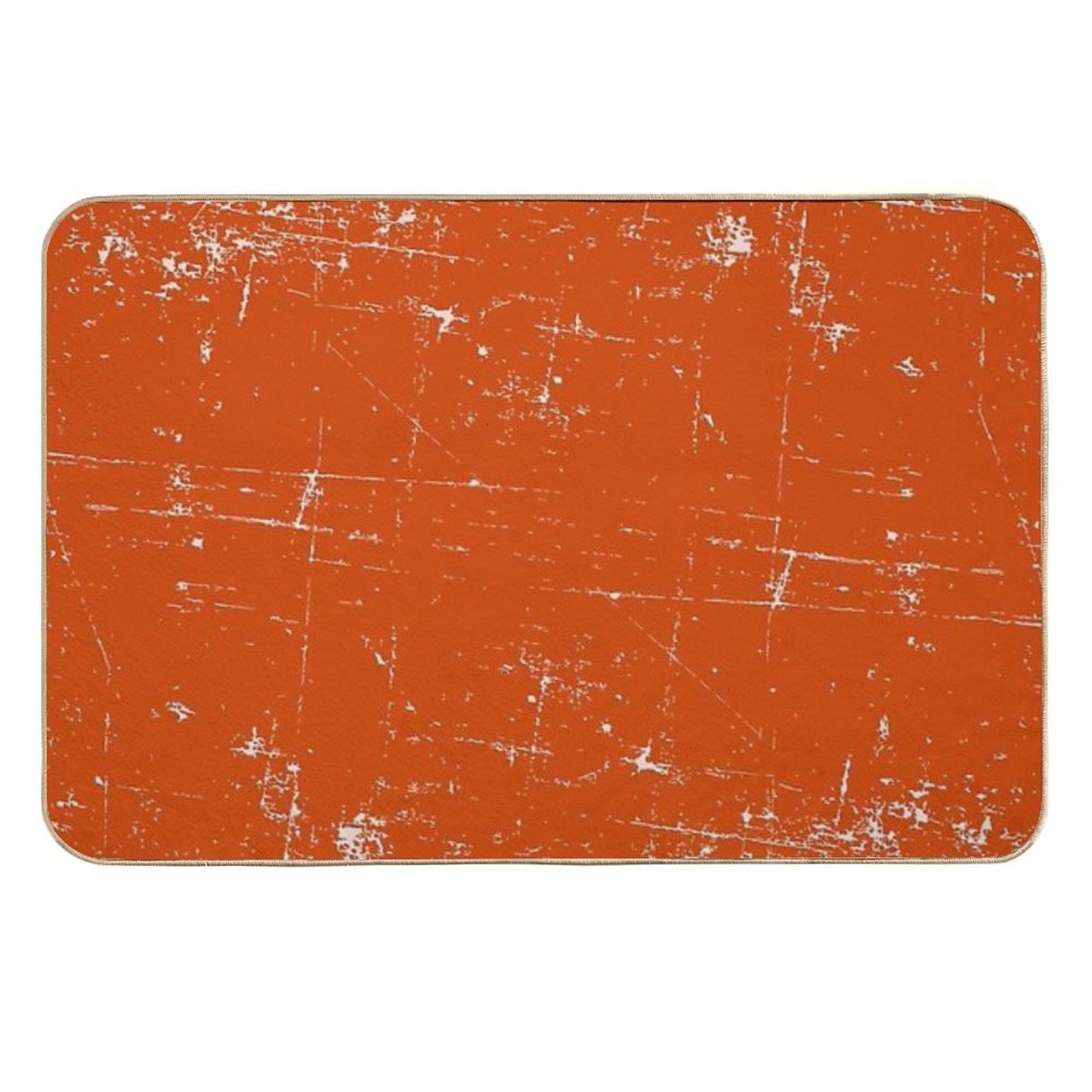 Burnt Orange Grunge Design  Easy Maintenance Bath Mat
