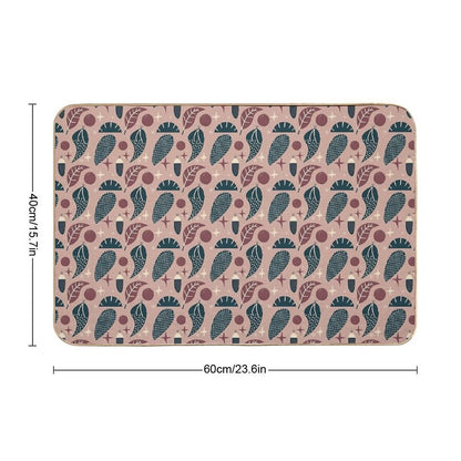 Muted Summer  Soft Summer Pattern, Skin-tone Matching, Personal Color Analysis, PCA, Mid-century Modern  Slip-Resistant Bath Mat