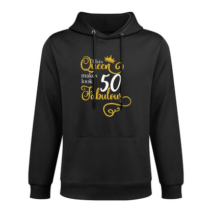 50th Birthday Party Gifts Ideas For Her 50 Fabulous Queen All-Day Comfort Hoodie