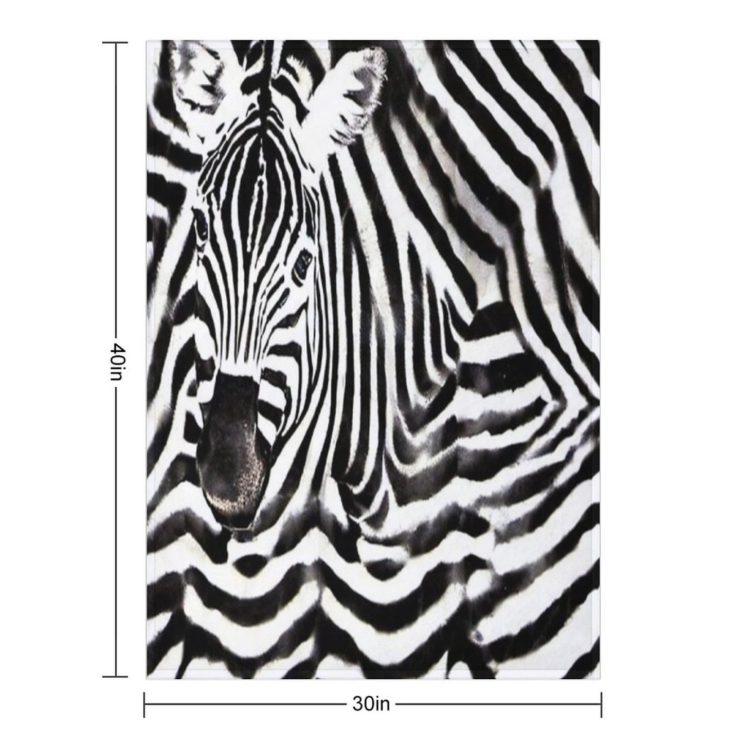 Zebra Skin Pattern Anti-pilling Throw Blanket