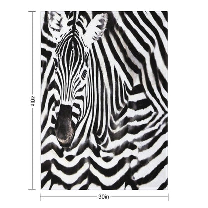 Zebra Skin Pattern Anti-pilling Throw Blanket