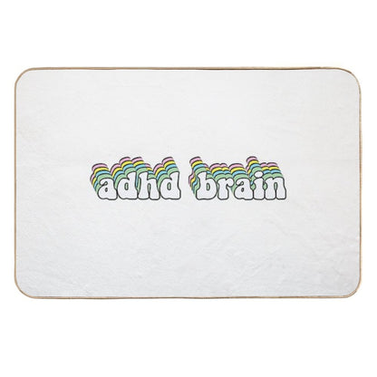 ADHD Brain Cute Pastel  Toxin-Free Bath Mat