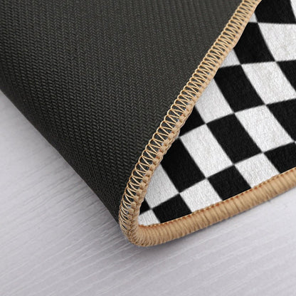 Check VIII - Black Twist  Toxin-Free Bath Mat