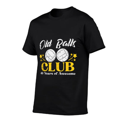 Mens Old Balls Club Volleyball 40 Years Awesome 40th Birthday Men  Polyester Blend T-Shirt