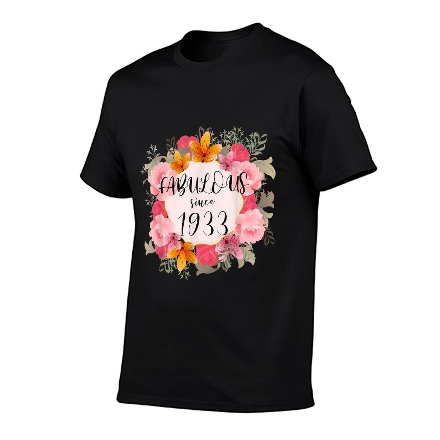 Women 90 Years Old Fabulous Since 1933 Happy 90th Birthday  Slim-fit Cut T-Shirt
