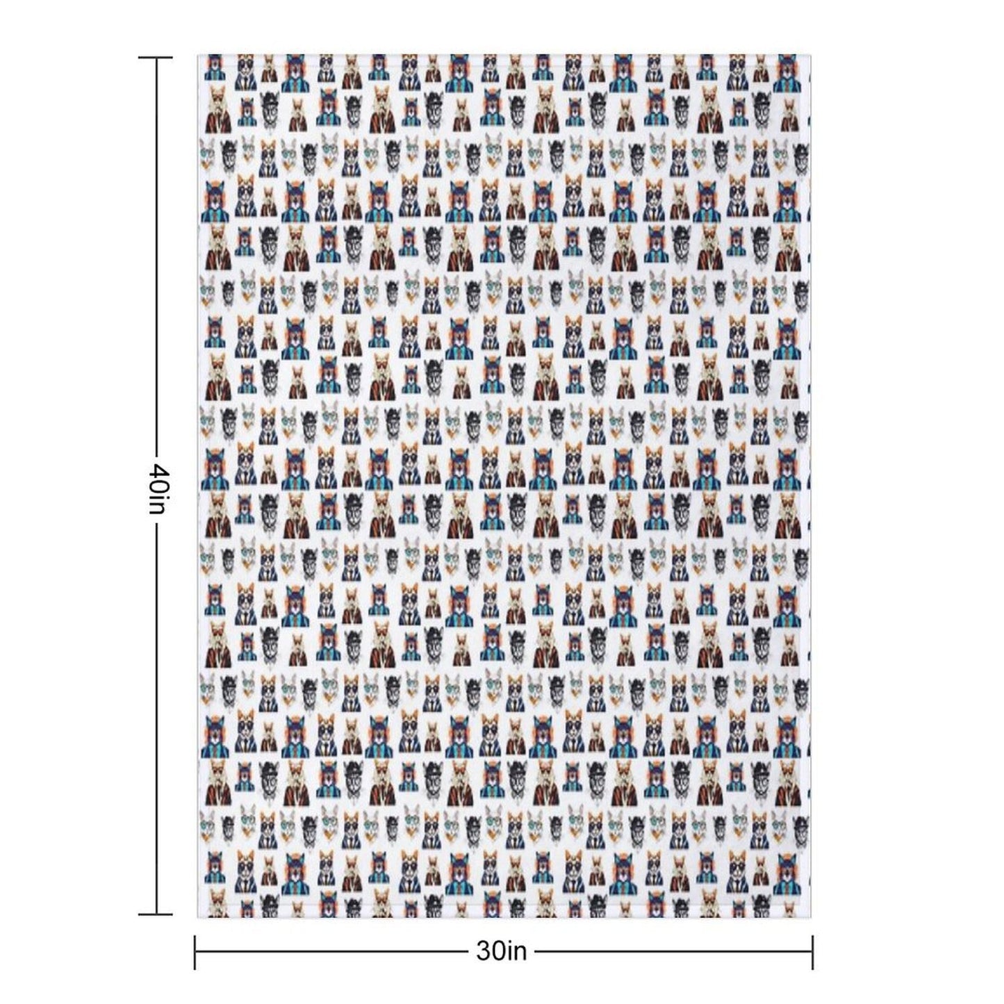 Cool Cat Chronicles Pattern 4 Plush Throw Blanket