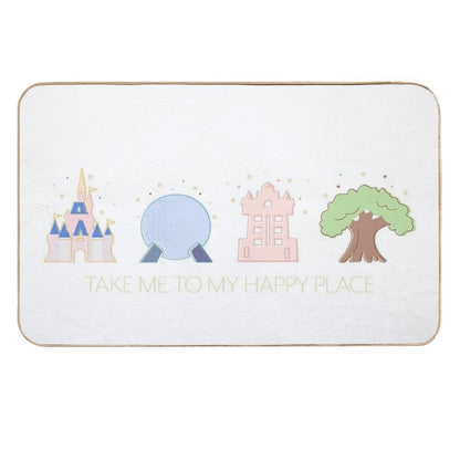 Take Me to My Happy Place - Four Magic Kingdoms  Dirt-Trapping Bath Mat