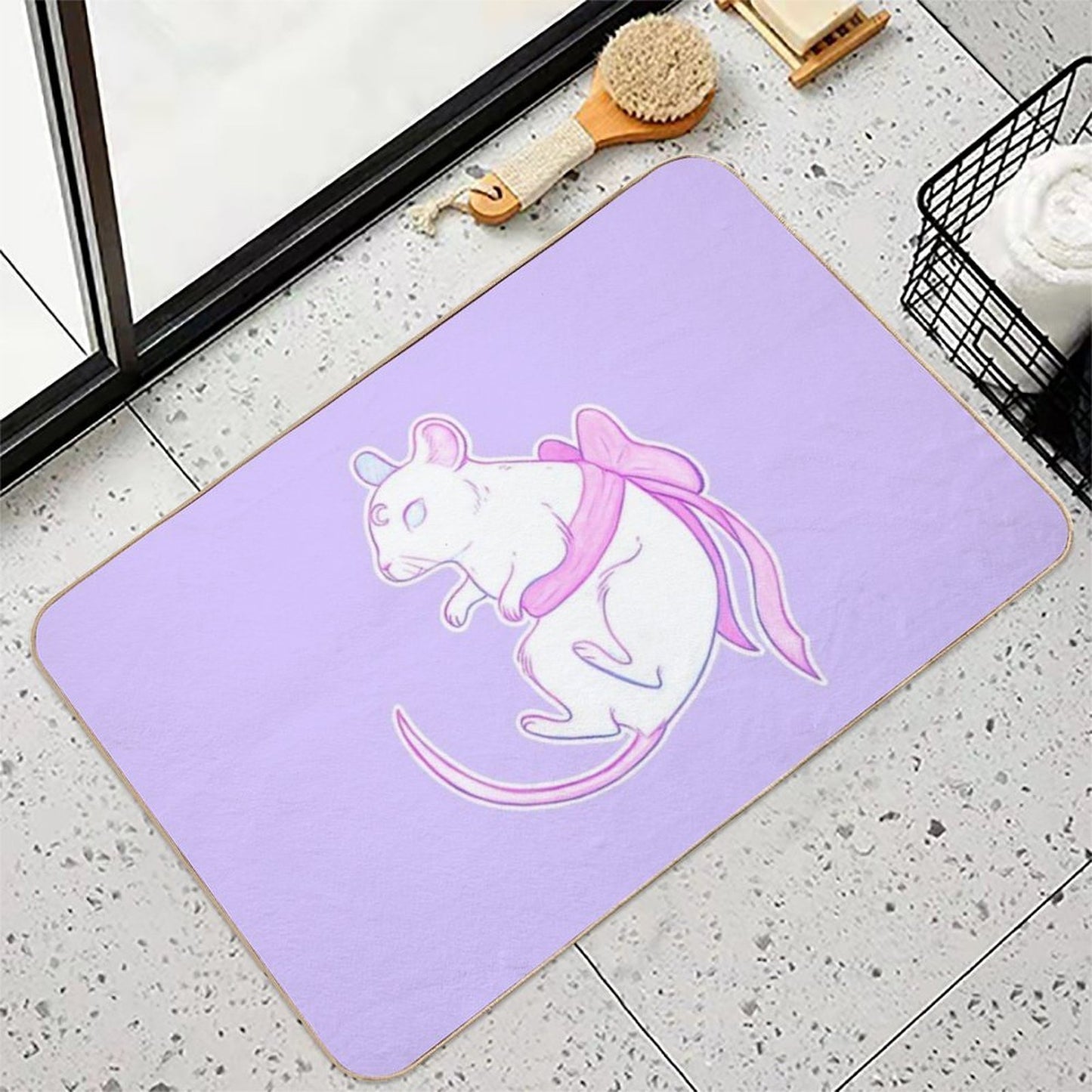 Year of The Mouse  Nikury  Easy Maintenance Bath Mat