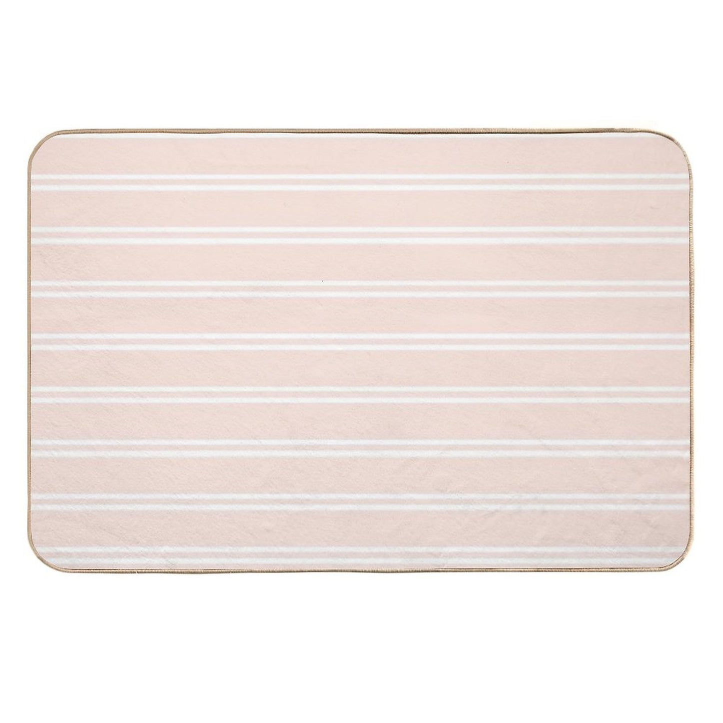 Pink Stripes  Long-Lasting Bath Mat