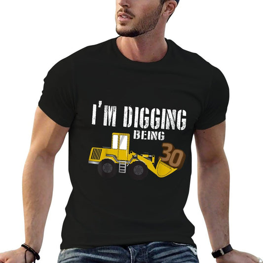 30th Birthday Construction Worker 30 Years Old Bday  Summer-ready Fabric T-Shirt