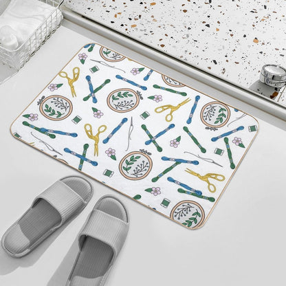Embroidery  Embroidery Pattern  Embroidery Supplies  Slip-Resistant Bath Mat