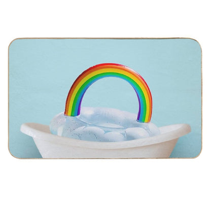 Playing Raibow Cloud in Bathtub  Versatile Bath Mat