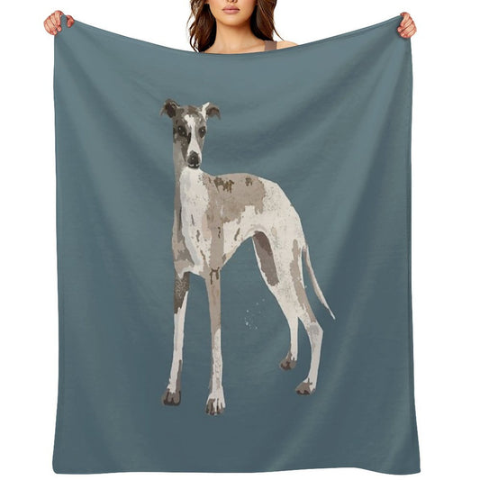 Whippet Shrink-resistant Throw Blanket