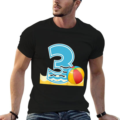 Kids Beach Ball 3rd Birthday Pool Party 3 Year Old Beach Ball  Classic T-Shirt