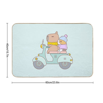 Bubu The Guinea Pig, Scooter  Easy To Clean Bath Mat
