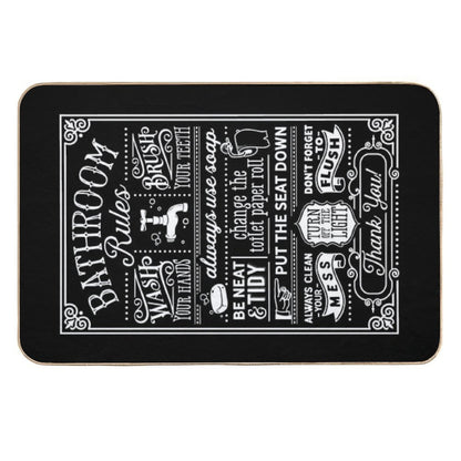 Bathroom Rules  Long-Lasting Bath Mat