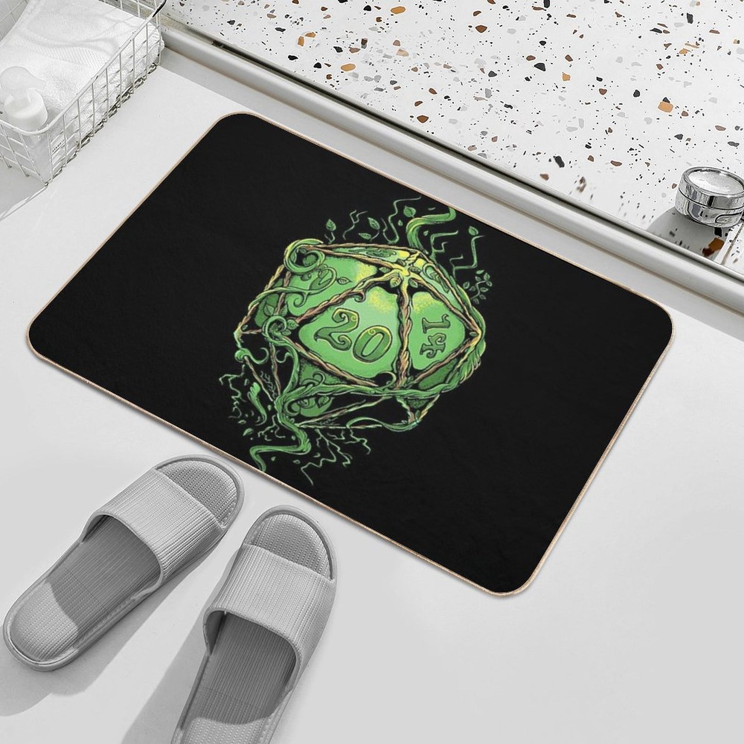 D20 of Growth  Eco-Friendly Bath Mat