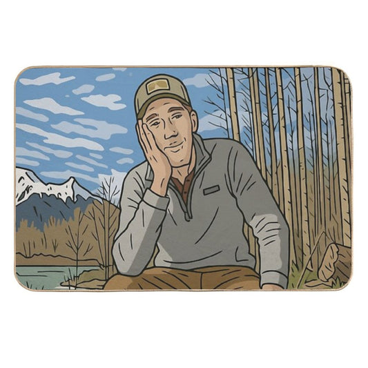 Outdoor Boys Retiring  Repositionable Bath Mat