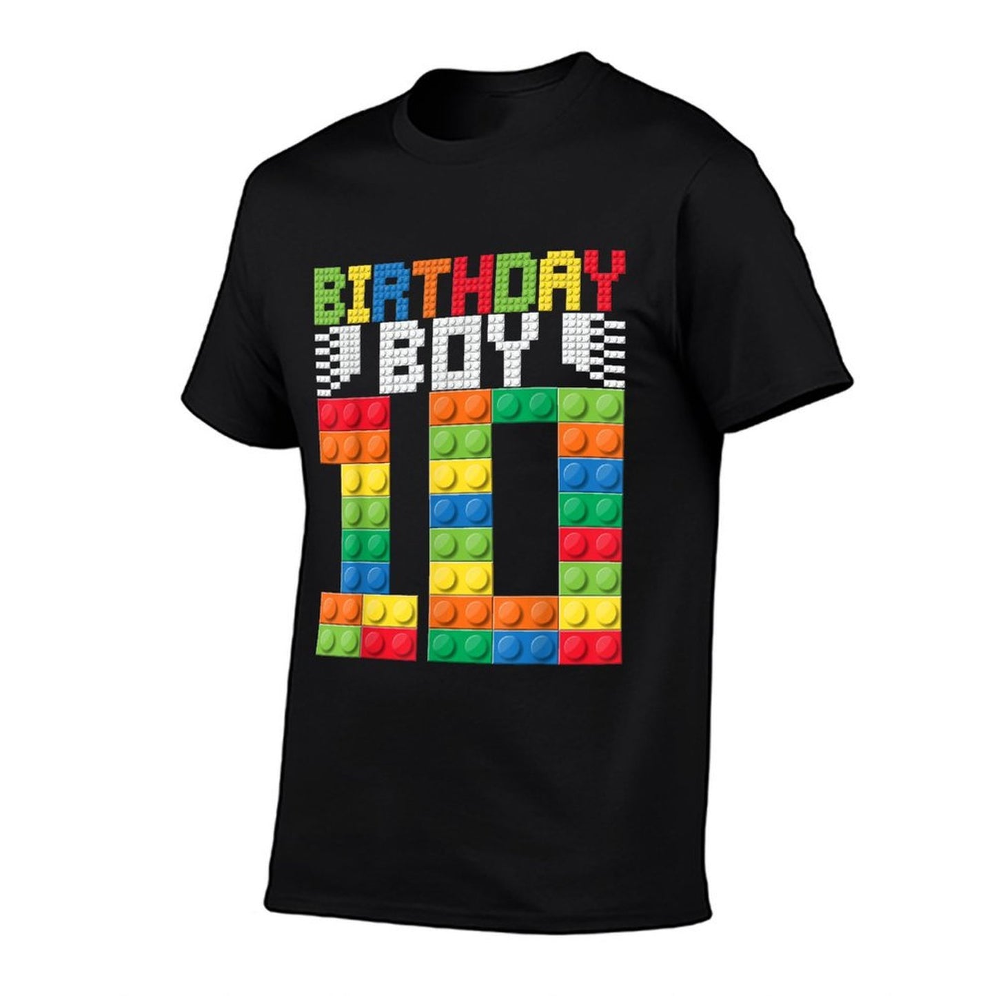 10th Birthday Kids Master Builder Ten Years Building Bricks  Affordable Price T-Shirt
