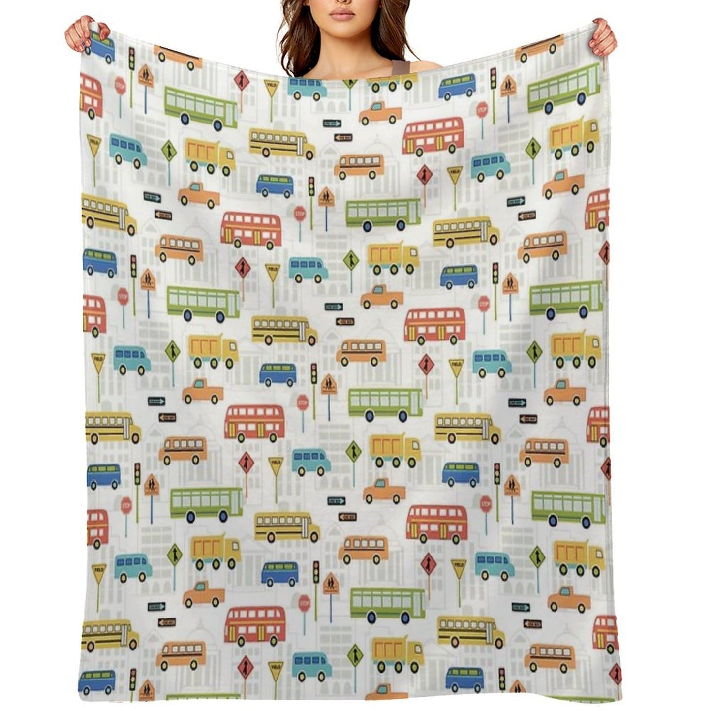 Bus Stop Machine-washable Throw Blanket
