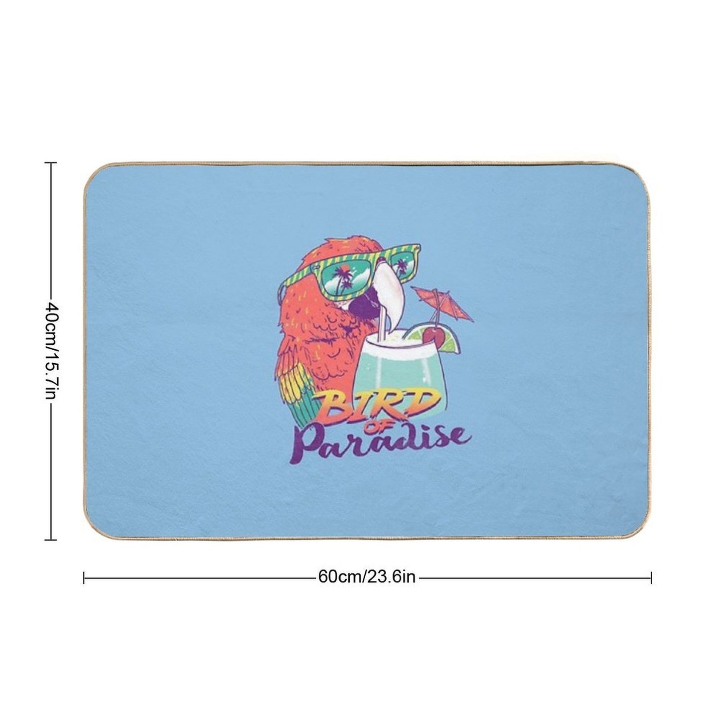 Bird Of Paradise  Repositionable Bath Mat