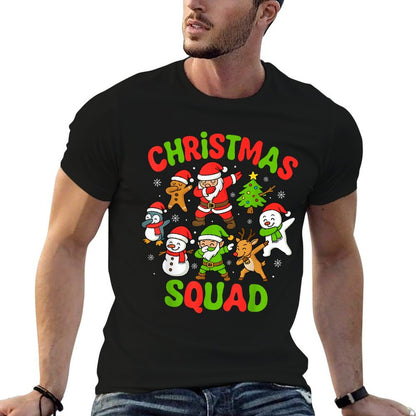 Christmas Squad Dabbing Santa for Family Youth Boys Coworker  Wrinkle-resistant T-Shirt