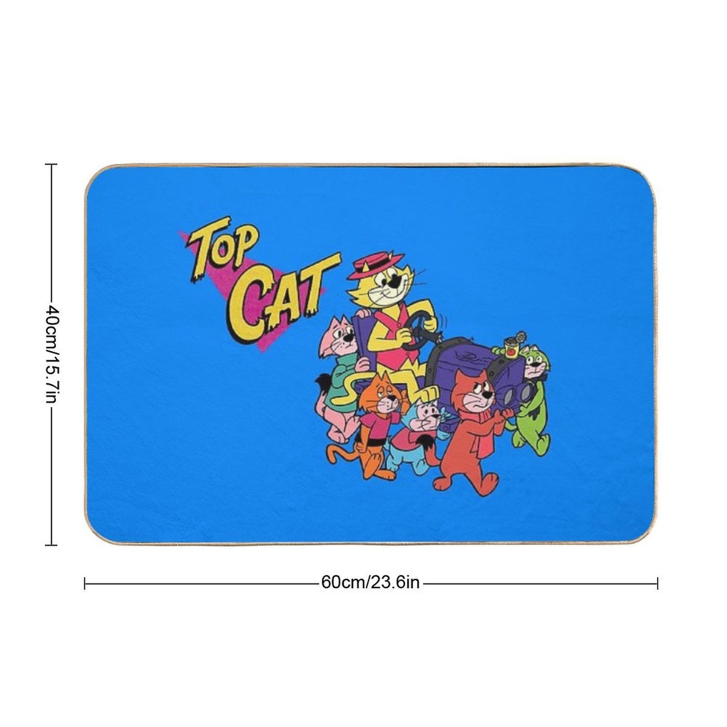 Top Cat Retro Funny Comics Cartoon  Eco-Friendly Bath Mat
