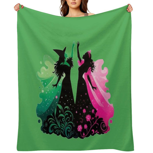 Elphaba & Glinda Wicked The Musical No Background Quick-dry Throw Blanket