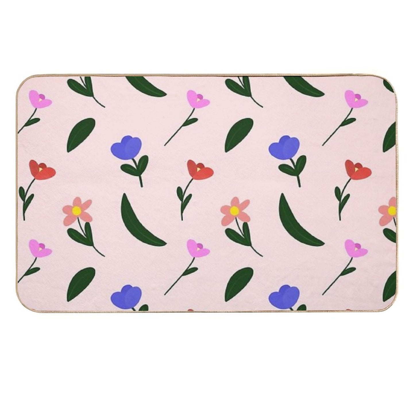 Pastel Flower  Odorless Bath Mat