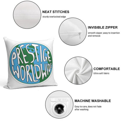 Prestige Wordwide Soft Hidden Zipper Throw Pillow