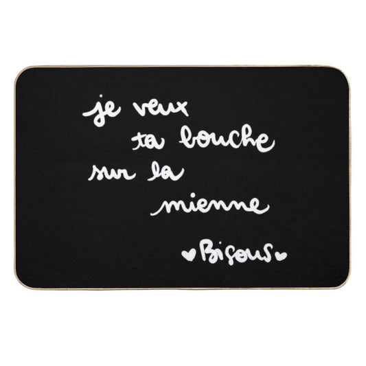 I Want Your Mouth on Mine Kisses  Stain-Proof Bath Mat