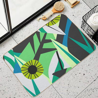 Fresh Tropical Decor  Fade-Resistant Bath Mat
